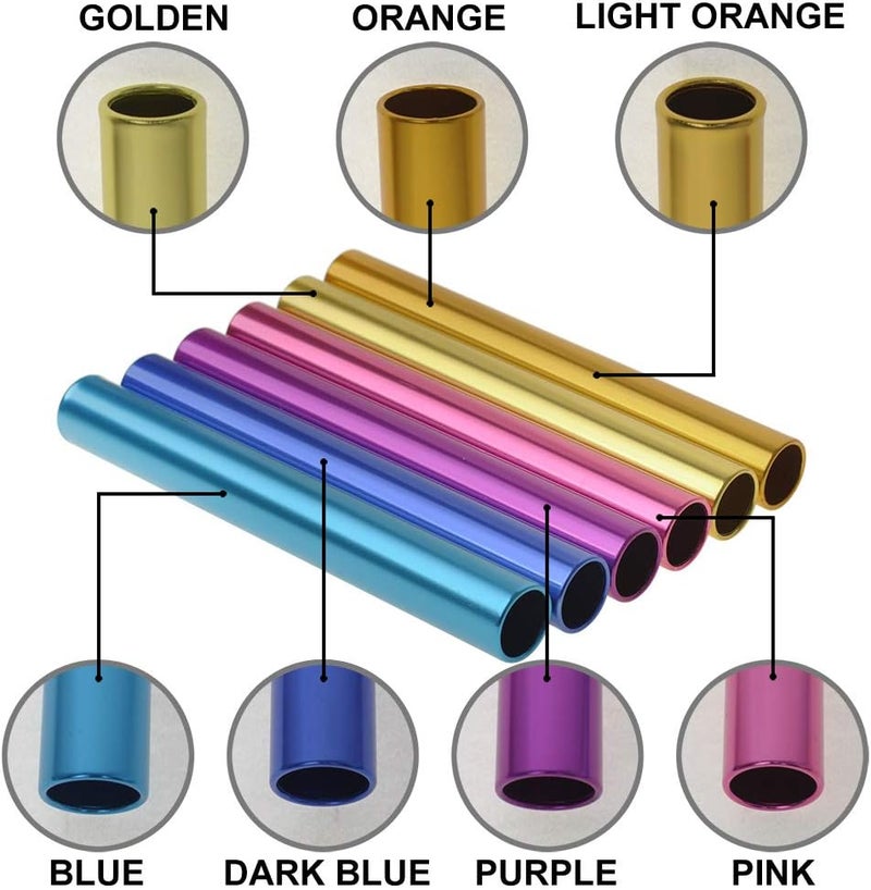 Muka 8 Packs Aluminum Track and Field Relay Batons Sticks Assorted Color Relay Running Race Outdoor Field Tools - Image 5